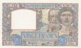 20 francs 1939 Frankreich 20 Francs - Science and Industry - 07-12-1939 - Serial R.140 II / VZ+