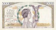 Frankreich 1943 5000 Francs - Victory - 11-02-1943 - Serial B.1170 II / VZ