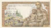 Frankreich 1000 francs 1000 Francs - Demeter - 18-11-1943 - Serial P.9994 -