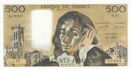 Frankreich 1971 500 Francs - Pascal - 02-12-1971 - Serial Q.27 II / VZ