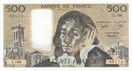 Frankreich 1984 500 Francs - Pascal - St Jacques Tower - 05-01-1984 - Serial Z.196 II / VZ
