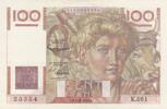 Frankreich 100 francs 100 Francs - Young Farmer - 01-10-1953 - Serial K.561 -