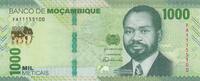 20 meticais 2024 Mosambik 1000 Meticais - S. M. Machel - Elefants - Polymer - 16-06-2024 - Serial FA I / ST