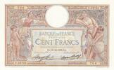 Frankreich 1936 100 Francs - Luc Olivier Merson - 31-12-1936 - Serial V.52751 II / VZ+