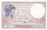 Frankreich 1939 5 Francs - Purple - 27-07-1939 - Serial H.59381 II / VZ+