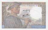 Frankreich 10 francs 10 Francs - Miner - 19-11-1942 - Serial L.18 -