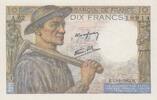 Frankreich 10 francs 10 Francs - Minor - 13-01-1944 - Serial A.62 -