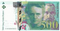 Frankreich  500 Francs - Pierre and Marie Curie - 1994 - Serial E.016 I / ST