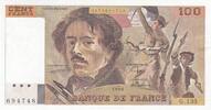 Frankreich  100 Francs - Delacroix - 1990 - Serial G.135 I / ST