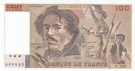 Frankreich  100 Francs - Delacroix - 1995 - Serial N.290 I / ST