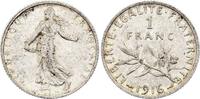 Frankreich  1 Franc - Sower - 1916 - Silver IV / S+