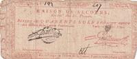 Frankreich 1791 40 sols - Emergency home, rue des filles St. Thomas - 05-10-1791 IV / S