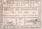Frankreich 5 sous 5 Sous - Billet de Confiance - Lot et Garonne - Agen - 1792 -
