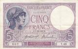 5 francs 1917 Frankreich 5 Francs - Purple - 07-12-1917 - Serial T.46 III / SS
