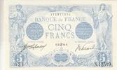 Frankreich 5 francs 5 Francs - Blue - 23-06-1916 - Serial X.12519 -