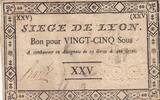 Frankreich 1793 25 Sous Siège de Lyon - 19-09-1793 III / SS
