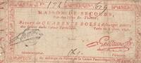 Frankreich 1791 40 sols - Emergency home, rue des filles St. Thomas - 05-09-1791 IV / S