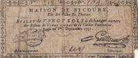 Frankreich 20 sols 20 sols - Emergency home, rue des filles St. Thomas - 01-09-1791 - Numbers 1090 -
