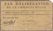 Frankreich  10 Sous - Gard - Commune de Uzès - 1791 IV / S