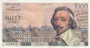 Frankreich 1000 francs 1000 Francs - Richelieu - 01-07-1954 - Serial L.51 -