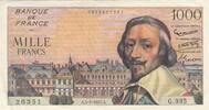 Frankreich 1000 francs 1000 Francs - Richelieu - 05-09-1957 - Serial G.335 -