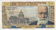 Frankreich 1963 5 NF - Victor Hugo - 07-02-1963 - Serial K.102 I- / VZ+ / VZ-ST