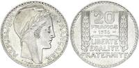 Frankreich 20 francs 20 Francs Marian with laureate head -1937 Silver -