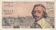 Frankreich 1000 francs 1000 Francs - Richelieu - 07-03-1957 - Serial R.322 -