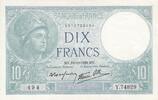Frankreich 10 francs 10 Francs - Minerva - 19-10-1939 - Serial Série Y.74829 -
