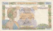 Frankreich 1941 500 Francs - The peace - 08-05-1941 - Serial E.2838 III / SS