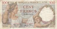 Frankreich 1940 100 Francs - Sully - 22-02-1940 - Serial Z.7730 III / SS