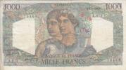 Frankreich 1000 francs 1000 Francs - Minerva and Hercules - 03-11-1949 - Serial A.612 -