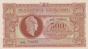 500 francs 1945 Frankreich 500 Francs - Marianne  - 1945 - Serial 83L II / VZ
