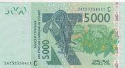 5000 francs 2024 Staaten von Westafrika 5000 Francs - Mask - Antelopes - Burkina Faso - 2024 - Serial C I / ST