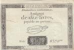 Frankreich 1792 10 Livres - Watermark Republique - French Revolution - 24-10-1792 - Serial 8370 III / SS