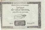 Frankreich 1792 10 Livres - Watermark Republique - French Revolution - 24-10-1792 - Serial 9246 II / VZ