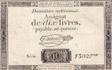 Frankreich 1792 10 Livres - Watermark Republique - French Revolution - 24-10-1792 - Serial 13027 III / SS