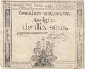 Frankreich 1793 10 Sous - Women with Liberty cap on pole - 23-05-1793 - Sign. Guyon - Série 943 III / SS