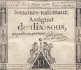 Frankreich 1792 10 Sous - Womens - 04-01-1792 - Sign. Guyon - Serial 24 III / SS