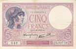 Frankreich 5 francs 5 Francs - Purple - 05-10-1939 - Serial Q.63719 -