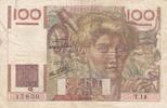 Frankreich 1945 100 Francs - Young farmer - 07-11-1945 - Serial T.14 IV / S