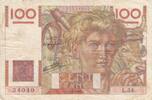 Frankreich 1946 100 Francs - Young farmer - 31-05-1946 - Serial L.54 IV / S+