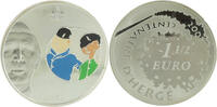 Frankreich 1,50 euros 1.5 Euros - Tintin and Chang - 2007 - Colorized - Silver - Struck BE - with box and certificate -
