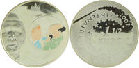Frankreich 1,50 euros 1.5 Euros - Tintin and Professor Sunflower - 2007 - Colored - Silver - Struck BE - with box and certificate -