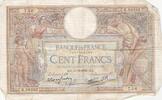 Frankreich 1938 100 Francs - Luc Olivier Merson - 17-03-1938 - Serial K.58285 IV / S