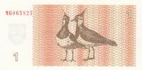 Litauen 1 talonu 1 Talonu - Birds - 1992 - Serial MG -