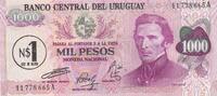 Uruguay 5 nuevos pesos 1 Nuevos Pesos on 1000 Pesos - Jose Gervasio Artigas - 1975 - Serial A -