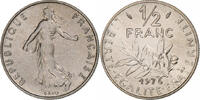 Frankreich  1/2 Franc Seed Sower - 1976 - UNC BU