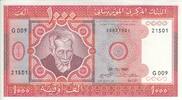 Mauretanien 1000 ouguiya 1000 Ouguiya - Man with beard - 28-11-1981 - Serial G.009 - PROMO -