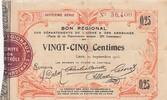 Frankreich 25 centimes 1915 25 Cents - Laon - Regional Coupon - 19-09-1915 - Fourth serial III / SS